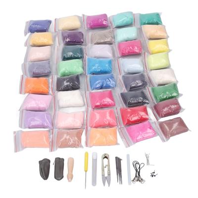 Nadelfilz-Set Wollnadeln Fingerschutz Garn Schere Ahle Wollnadel Filz-Set für DIY Herstellung von Spielzeug Puppen