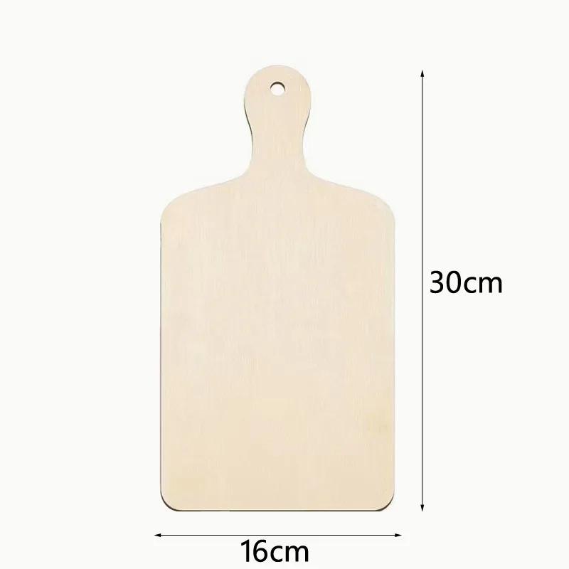 

Mini Wooden Cutting Board with Handle DIY Crafting Tray for Home Decoration Smooth Surface BreadBoard for Placemats Cup Mats
