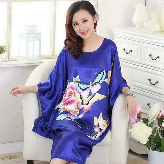 Plus Size Silk Qipao Pajama Robe & Tang Suit Bathrobe