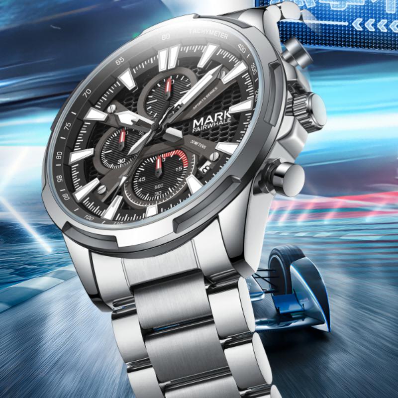 Mark Huafei Multi functional Men's Watch Brand Waterproof Fashion Quartz Watch Men's Fashion Gift