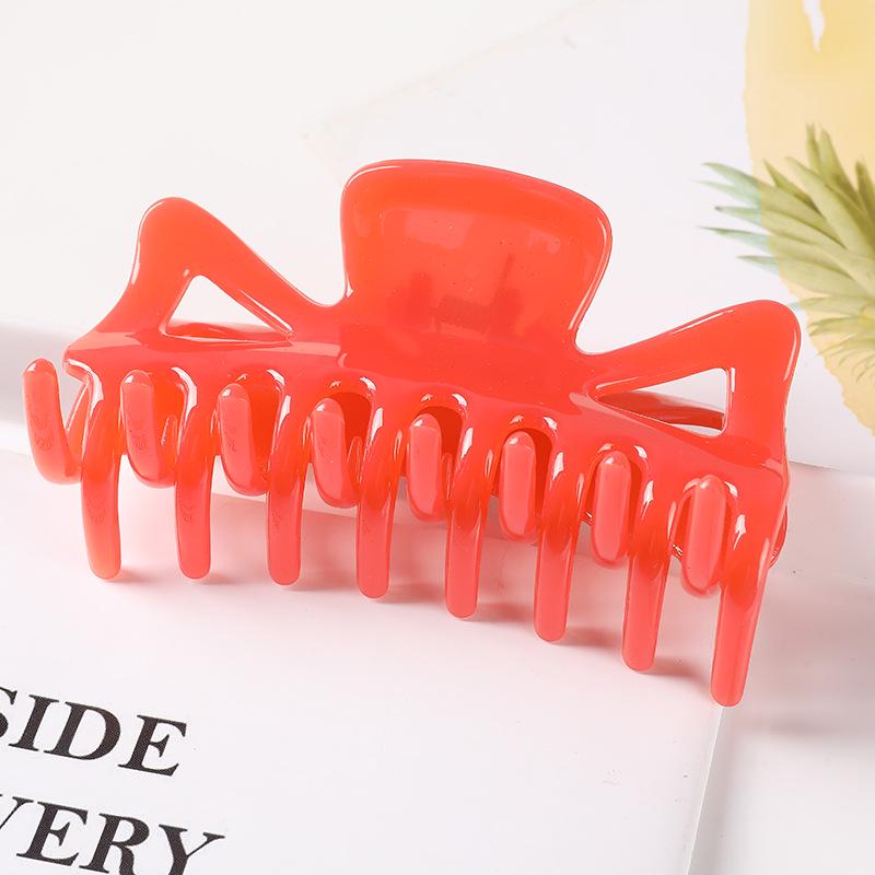 Geometrické sponky do vlasů v korejském stylu: Velká velikost, všestranné duté gumičky do culíku a skřipce pro ženy