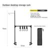 ENJOY SPACE Portable Camping Desktop Storage Rack with Lamp Stand