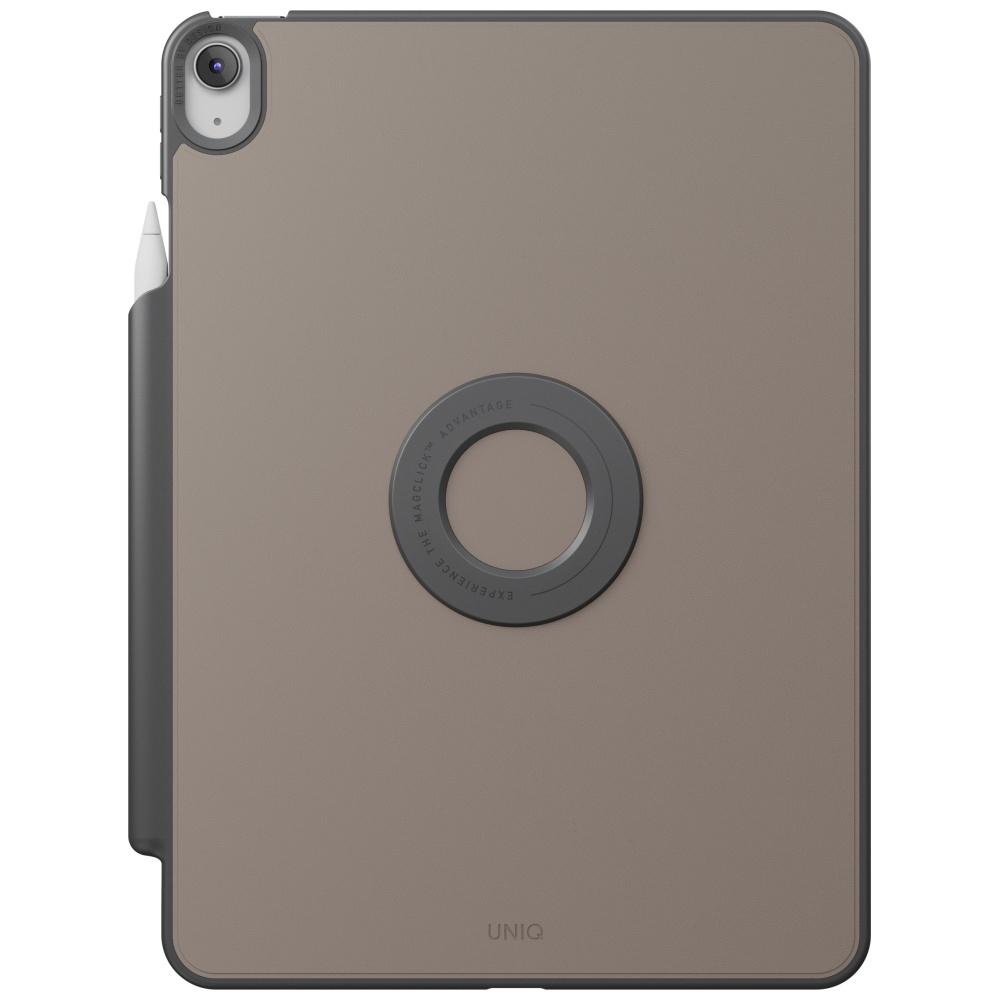 UNIQ Rovus Snapmount Magnetiskt 360° Roterbart Avtagbart fodral för iPad 11" A16 (2025) / iPad 10.9" 10:e generationen (2022) grå