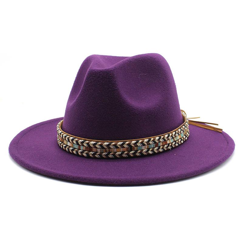 Pălărie Fedora din pâslă de iarnă pentru femei, 59-61 cm, mărime mare, Trilby, pălării de jazz, șapcă pentru petrecere, nuntă, biserică, chapeau femme