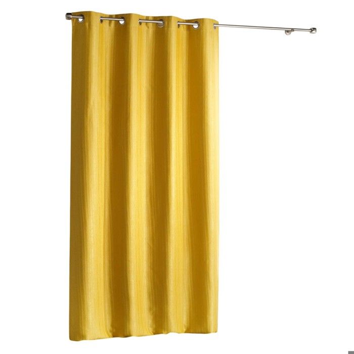 Rideau a oeillets velours 140x240cm paleo jaune