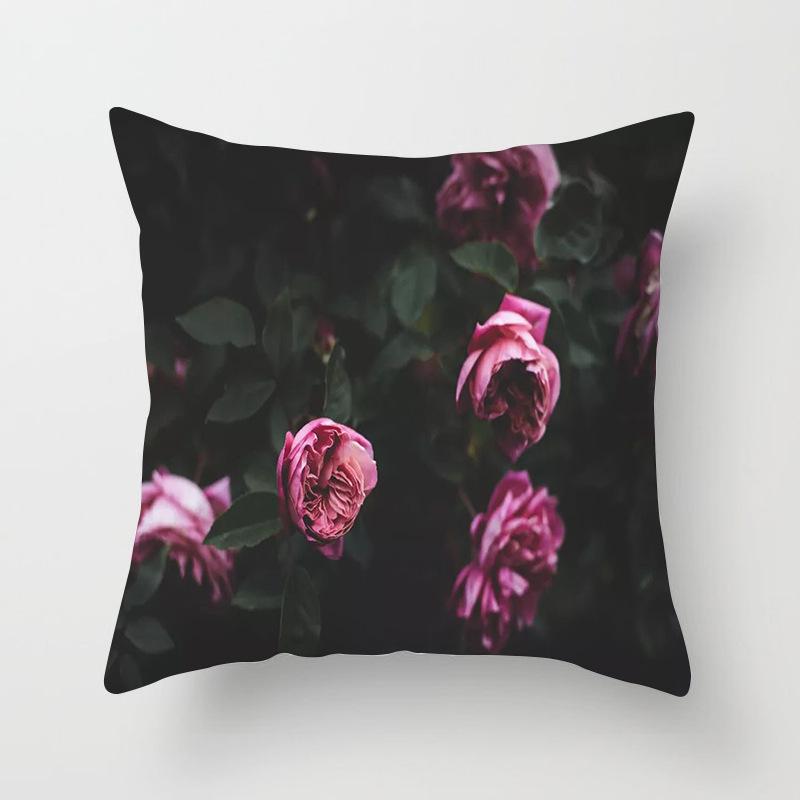 Floral Plant Patterns Throw Pillow Cover With Short Plush Print For Living Room Sofa Decoration Cushion Cover Pillow Covers
