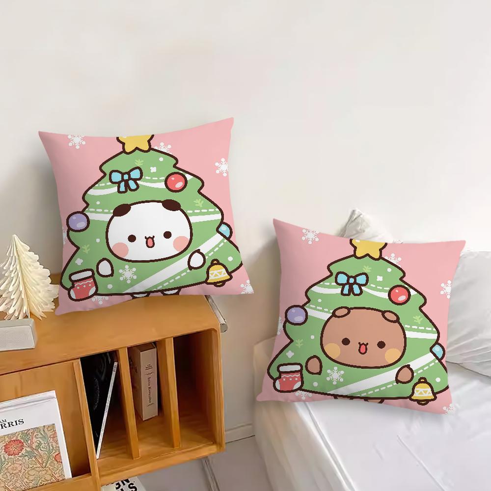 Cartoon dudu bubu Christmas tree cute cushion cover Pillow Cover Decoration Room Home Sofa living Office Car Nordic Simplicity