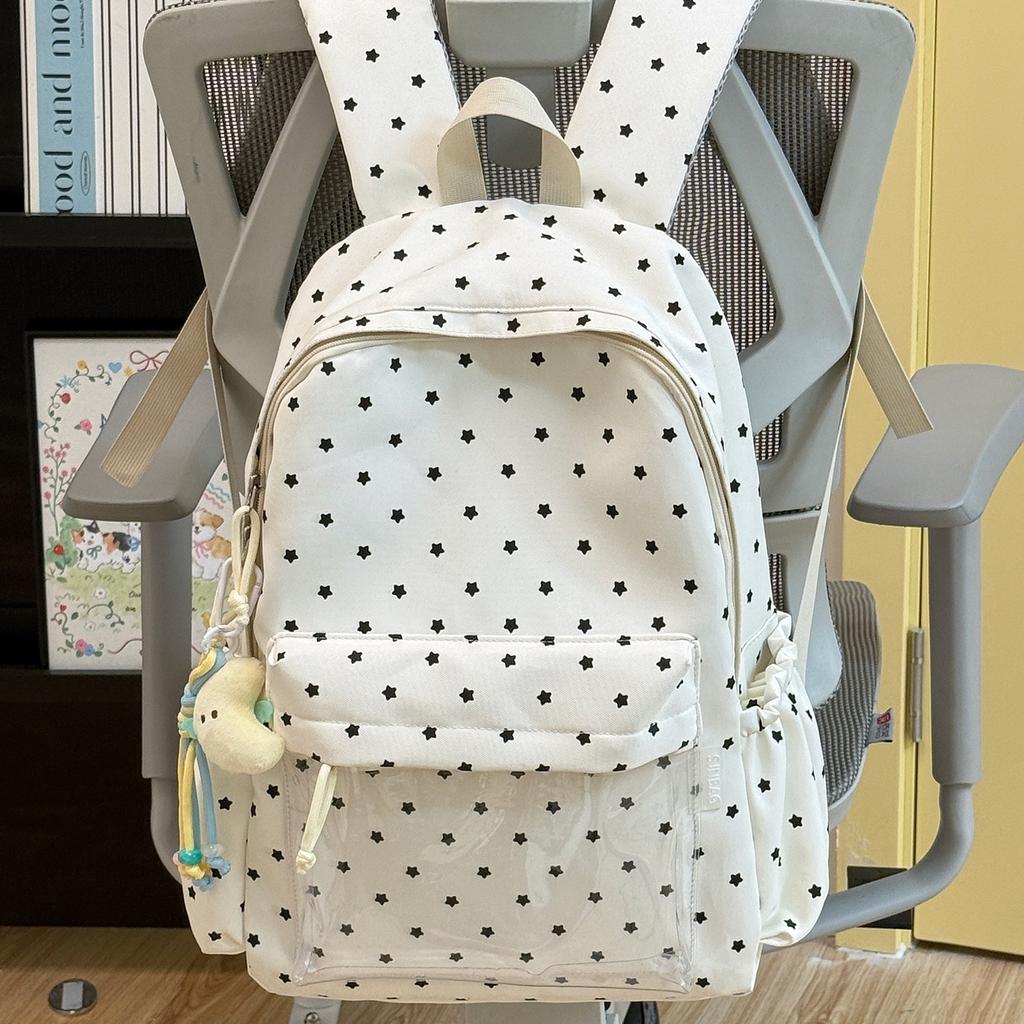 Schoolbag1011 New Korean Style High Aesthetic INS Cute Cute Pain Bag Fresh Polka Dot Academy Style Student Backpack