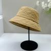 New Hat Women's Winter Plain All-match Basin Hat Autumn and Winter Face Small Bucket Hat Warm Bucket Hat