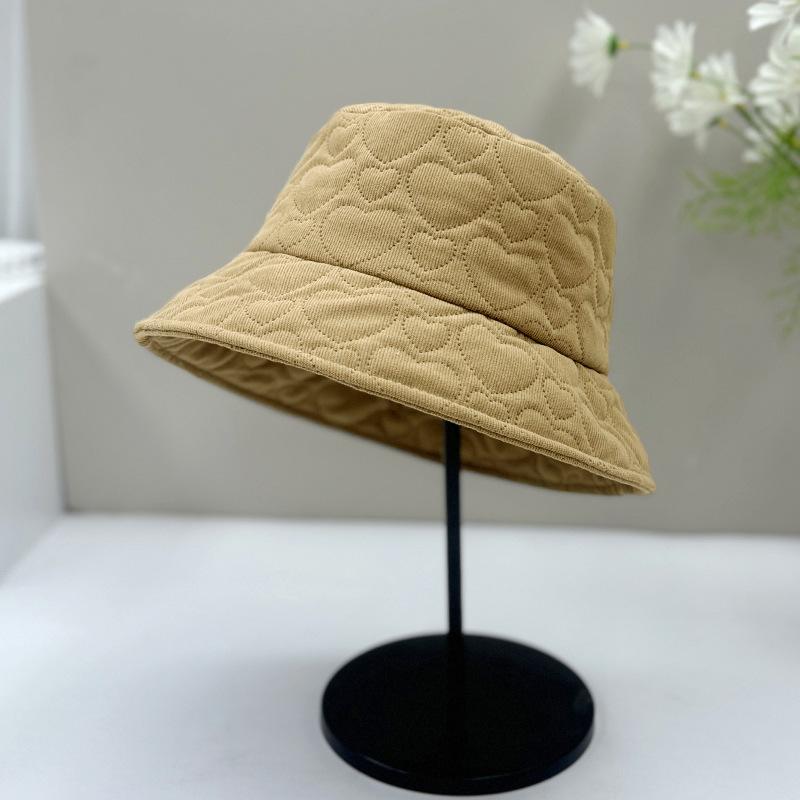 New Hat Women's Winter Plain All-match Basin Hat Autumn and Winter Face Small Bucket Hat Warm Bucket Hat