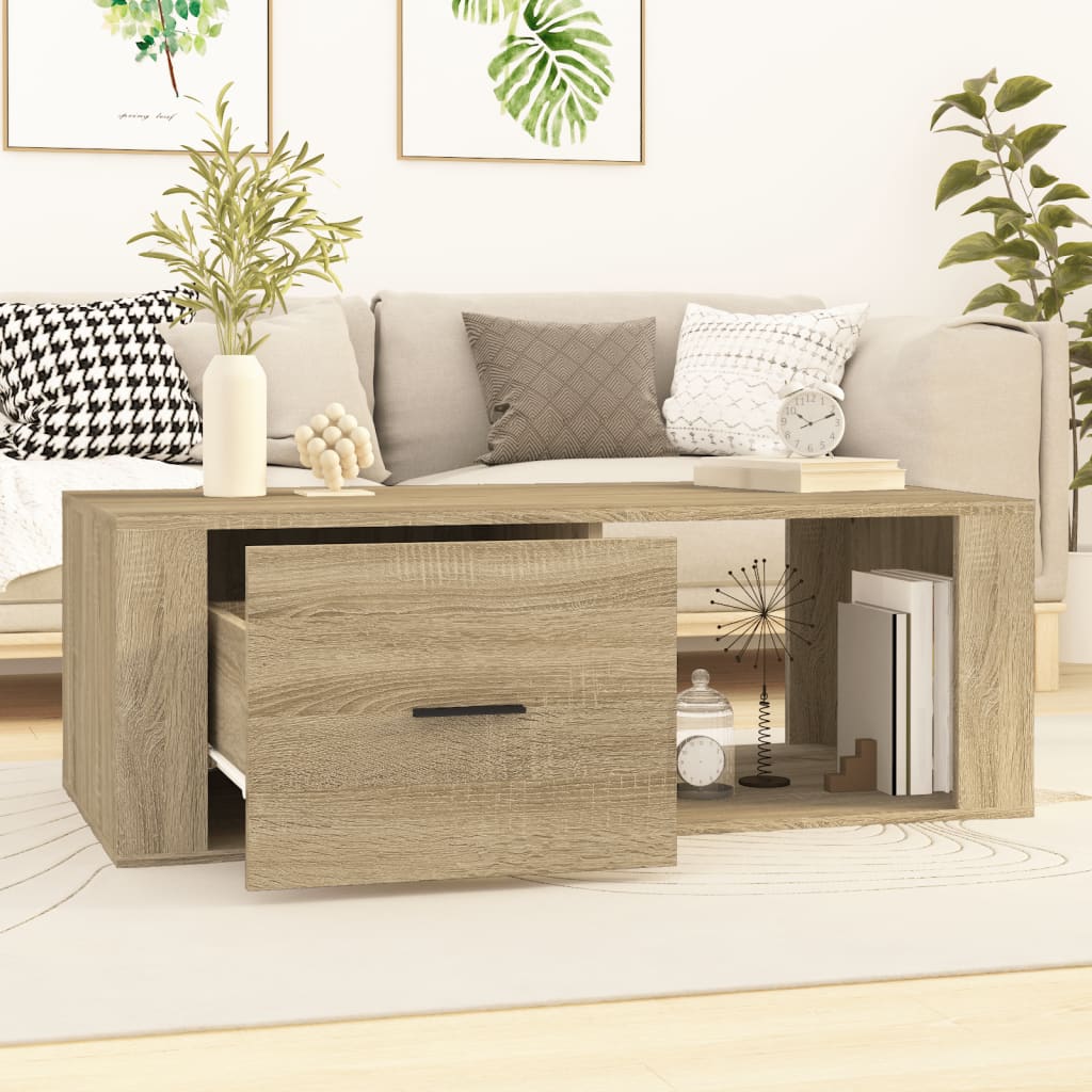  Coffee Table, Sonoma Oak, 100x50.5x35 Cm
