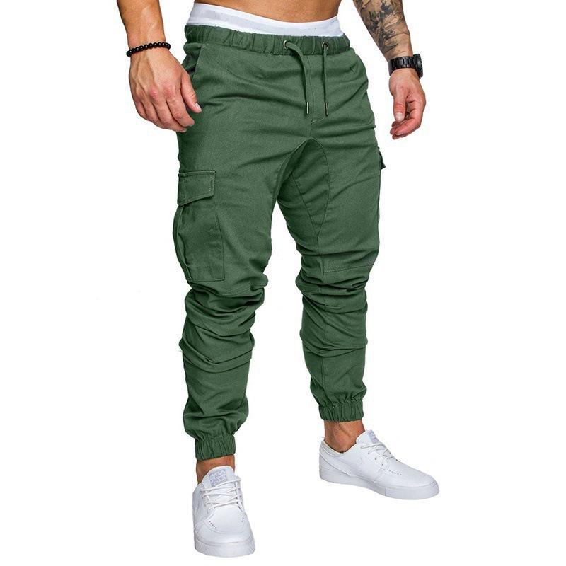 Men's Casual Multi-Pocket Workwear Long Pants - Woven Fabric