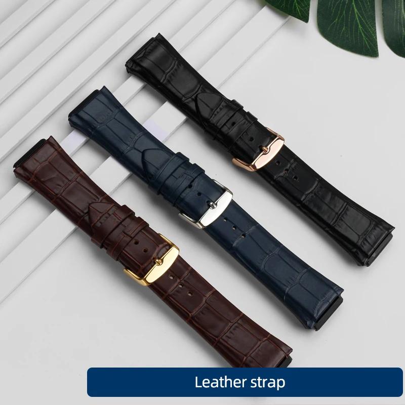 Классический 22 мм синий ремешок из натуральной кожи для часов GUESS W0040G3 W0247G3 — фото 3