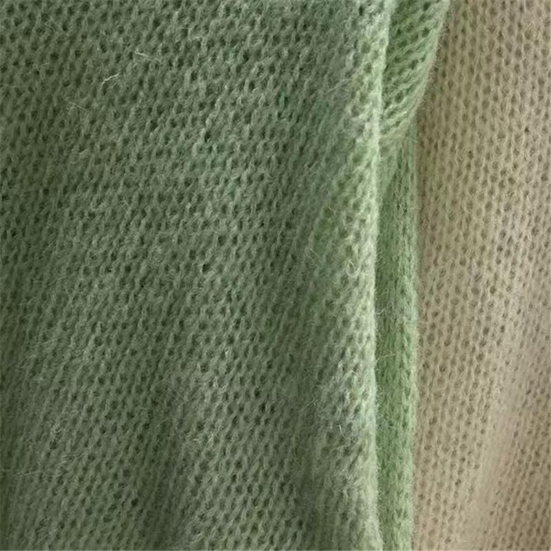 Long-sleeved knitted cardigan women's autumn lace-up solid color with lazy gentle wind loose early spring knitted jacket