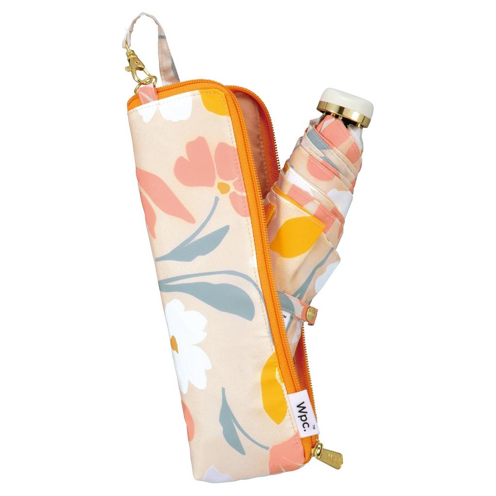 Polk Mini Folding Suitable for Sun and 50cm Retro Floral and Bird Nordic Muted Stylish and Includes Umbrella Case and Perfect for Commuting to Work or