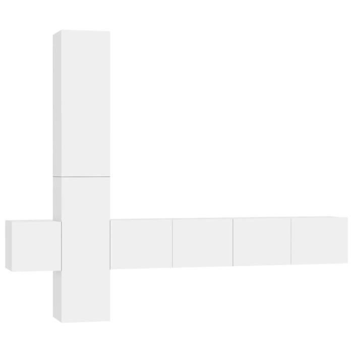 VidaXL TV Unit Set 5 Pcs White Chipboard