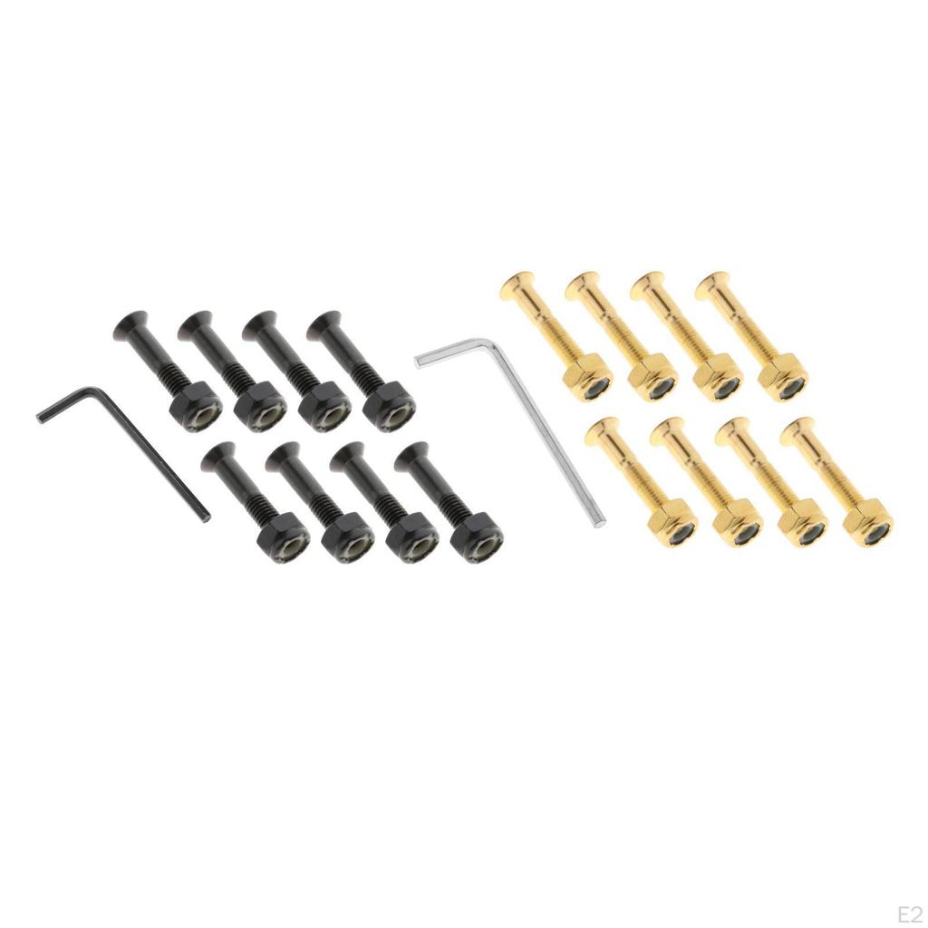 1 Set Ruote Skateboard Longboard Ferramenta di Riparazione Viti con Chiave a Brugola, 1''