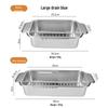 Universal 304 Stainless Steel Retractable Drain Basket for Sink - Rectangular, Thickened & Lengthened for Vegetable Washing