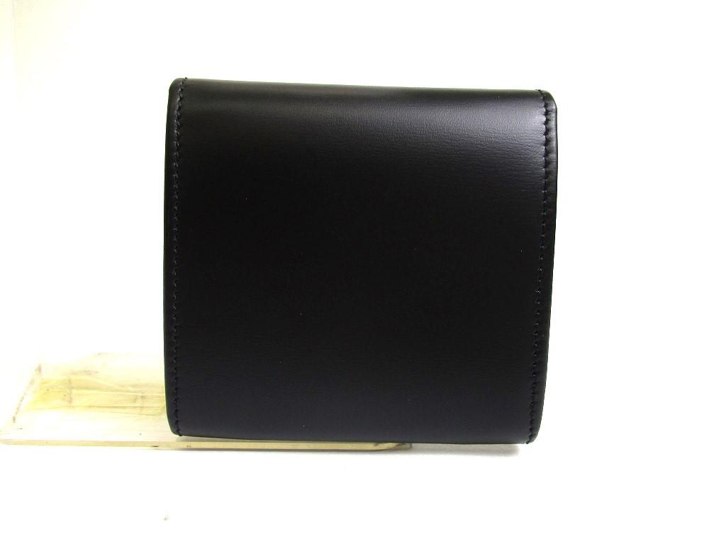 Подлинный кошелек для монет Cartier Pasha de Cartier из черной кожи и серебра H/W #a585, восстановленный