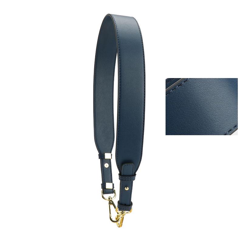 Versatile Black Cowhide Bag Strap: Wide, Solid Color Shoulder Strap Accessory