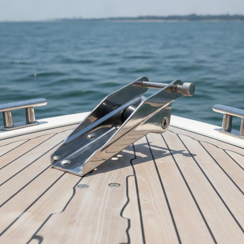 Stainless Steel Anchor Bracket Hinged Hardware Polished for Sailboats, Mariners