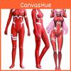 Jedinečný sexy body kostým Zero Two 02 z Darling In The Franxx s lichotivým designem po celém těle