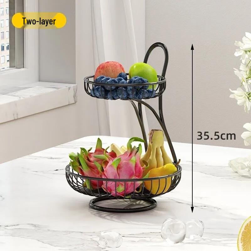 ZISIZ Three-Tier Fruit Basket & Storage Organizer
