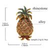 European and American Retro Fruit Brooch, High-end Alloy Diamond Inlaid Pineapple Chest Flower, Pin, Anti Glare Buckle, Clothing Accessories