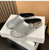 106-1 Fashion Woven Belt Buckle Hollow Flat-soled Single Shoes New Fairy Style Low-heeled Single Shoes Commuter Women's Shoes