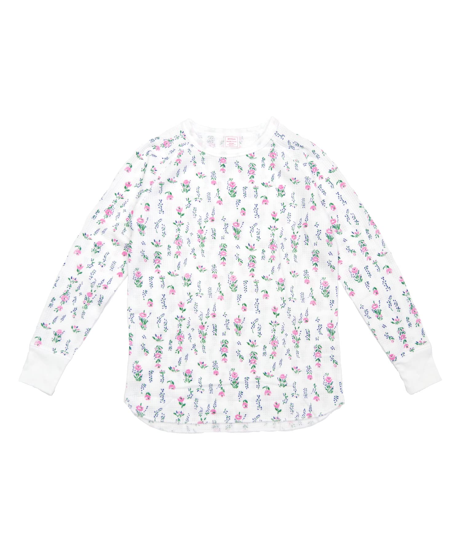 

Morgan Waffle Floral Long Sleeve Crew White Size F J.E. Women s T-Shirt (Packed) белый