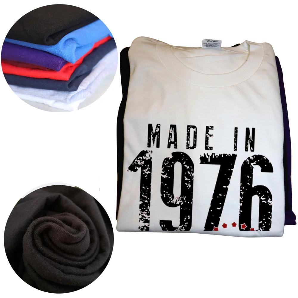 Lustige Made In 1976 Alle Originalteile T-Shirts Baumwolle Streetwear Kurzarm Geburtstagsgeschenke Sommerstil T-Shirt Herrenbekleidung