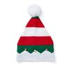 Plush Pom Christmas Santa Hats Striped Holiday Hat for Christmas Party Supplies Christmas Party Decoration