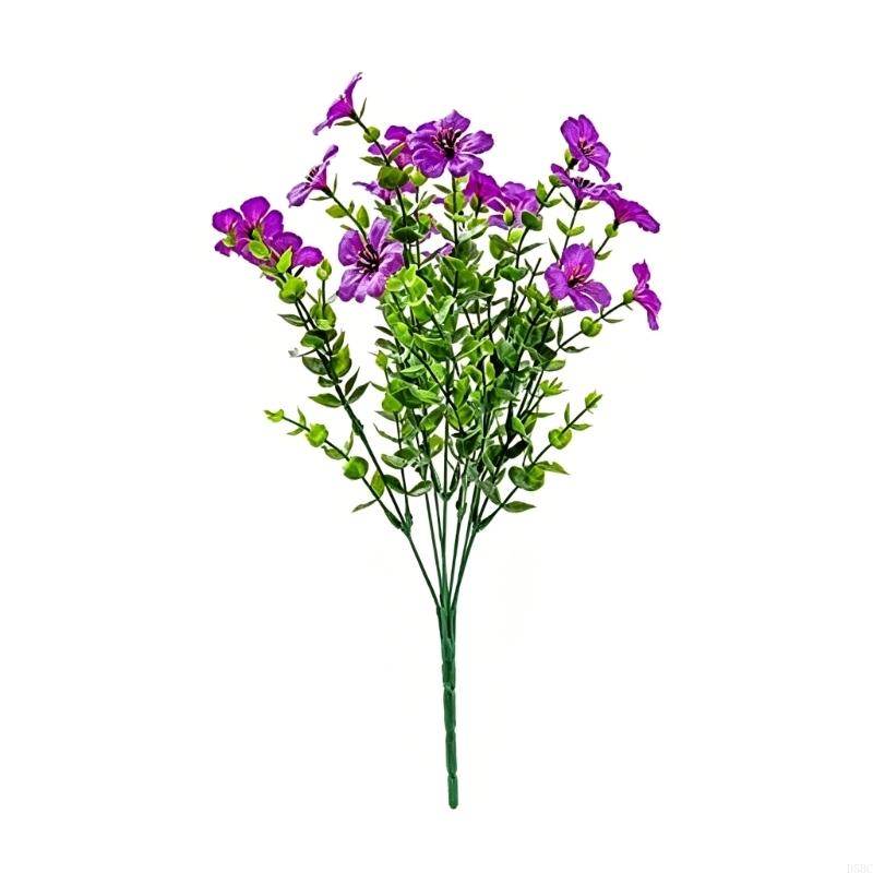 Simulation Flower Artificial Flower With Flexible Iron Wire for Tabletop Bookshelf Display Wedding Decoration