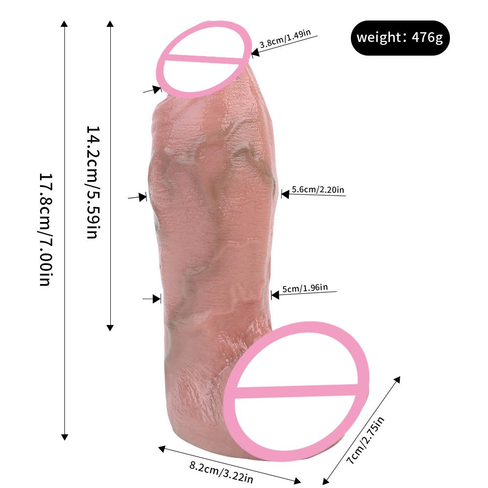 FAAK Nude Foreskin Penis For Beginners Silicone Realistic Dildo With Suction Cup Anal Plug Adult Sex Toys For Women Men