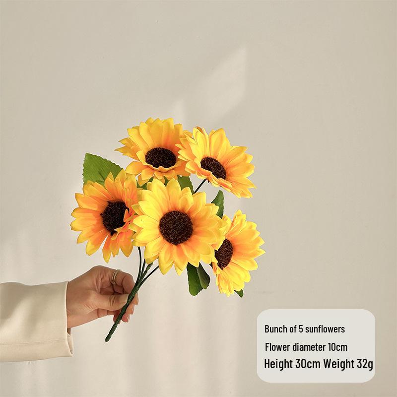 Sunflower Bouquet - Artificial Silk Flowers for Living Room, Office, Bedroom Ornaments