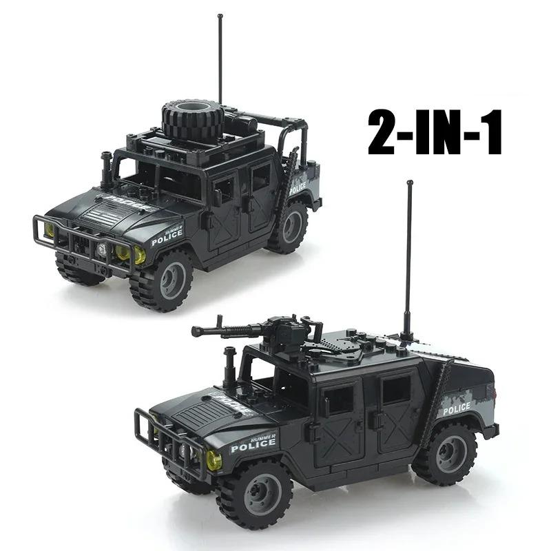 WW2 Military Army Soldiers World War 2 SWAT Police Armored Vehicle Building Blocks Bricks Children's DIY Toys Christmas Gift