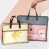 Non-Woven Fabric Clear Clothes Storage Bag Dustproof Blanket Bedding Handbag  Wardrobe
