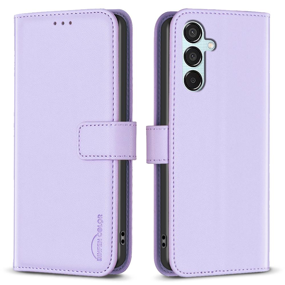 BINFEN COLOR BF17 For Samsung Galaxy M15 5G Case Magnetic Closing Drop-proof Phone Wallet Cover