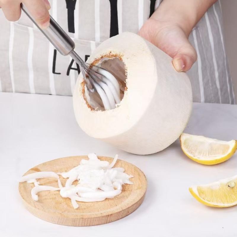 Edelstahl Kokosnussreibe Mehrzweck-Kokosfleisch-Entfernungswerkzeug Melone Obst Gemüse Fischschupper Küchenbedarf