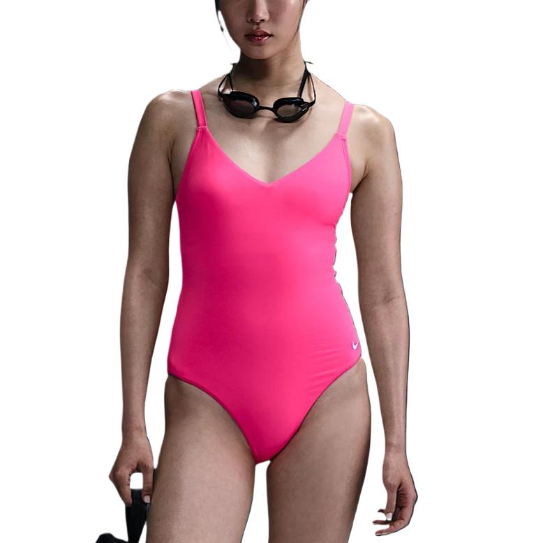 Nike Swim Essential Women s V Neck One Piece NESSF232-678 L