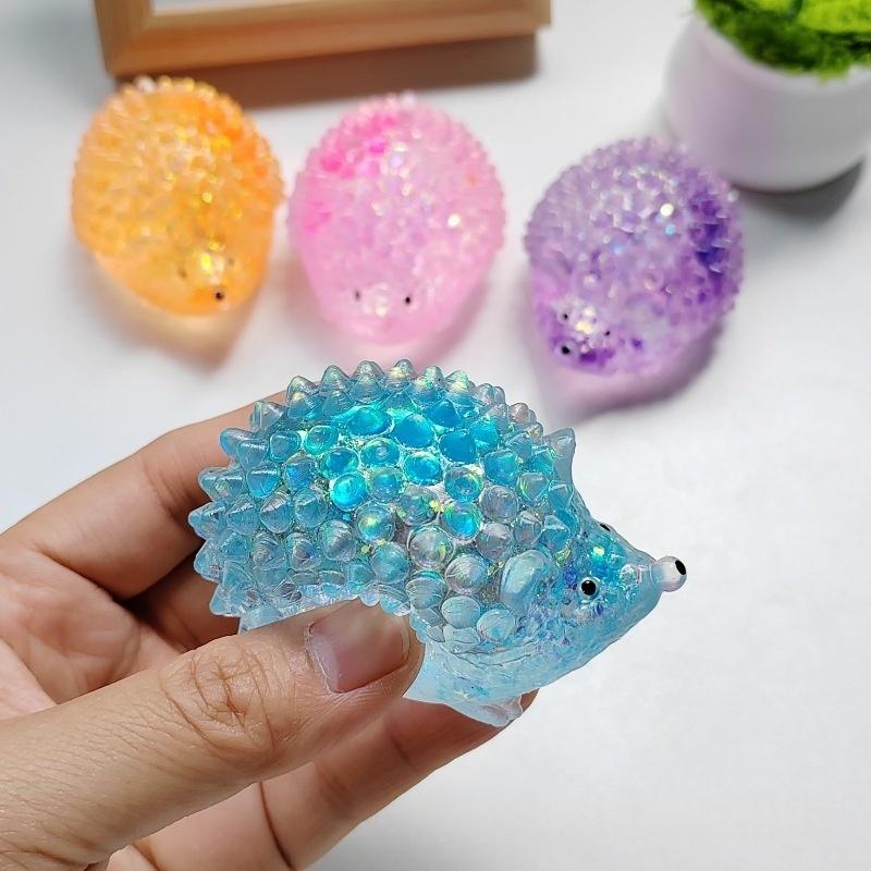 1Pcs Creative Maltose Animal Hedgehog Decompression Toy Kneading Slow Rebound Gold Powder Stress Relief Toy For Relaxation