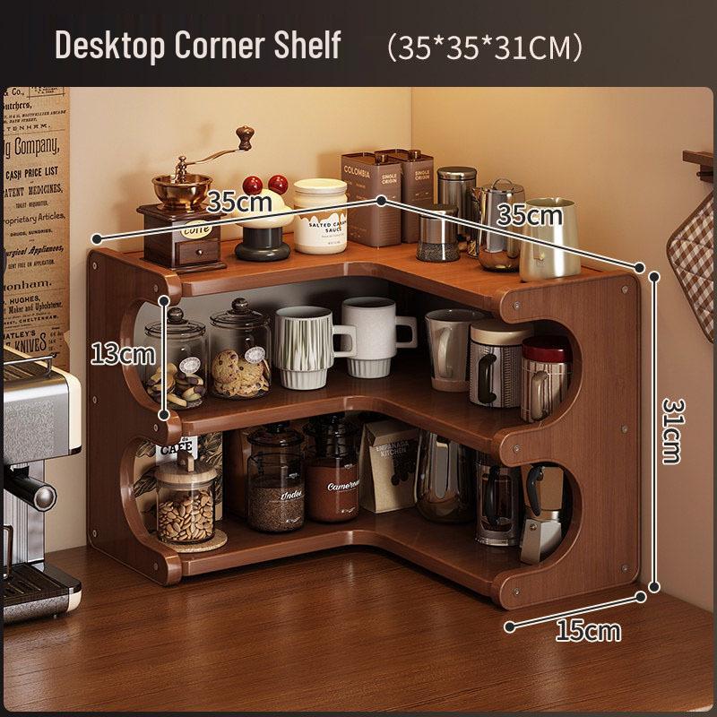 Xiyin Multi-layer Desktop Corner Storage Rack with Cup Holder