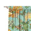 2PC Home Decoration Curtains With Large Green Flowers And Rod Pockets, Kitchen,Coffee Shop, Living Room, Balcony, Garden
