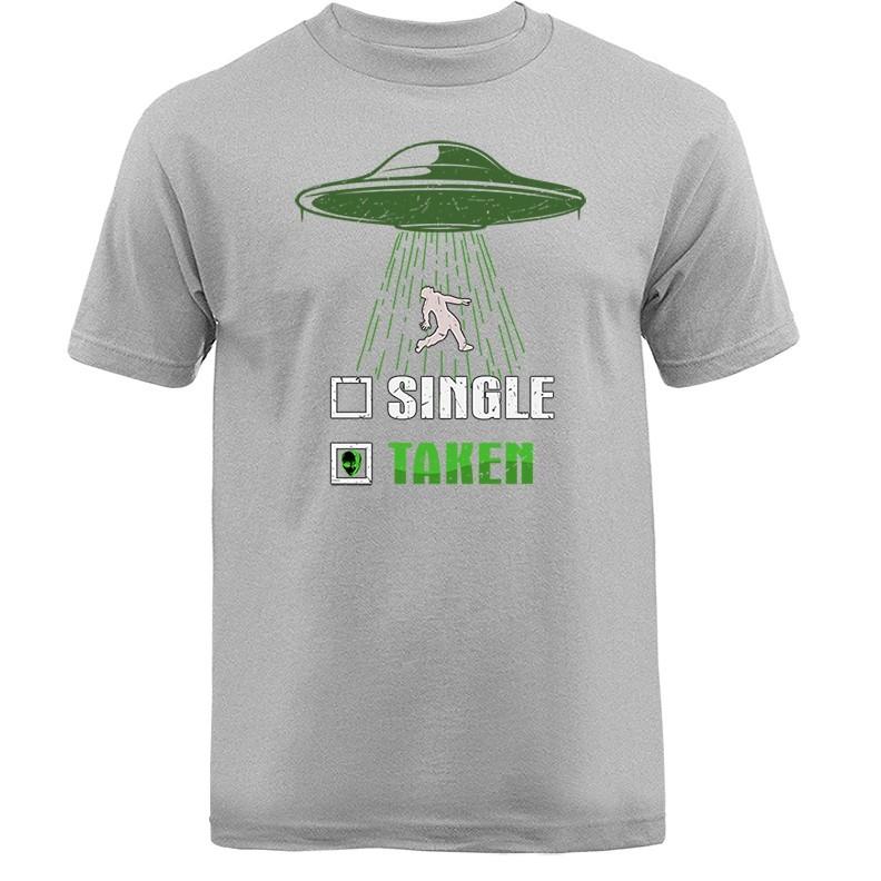 Single Taken UFO Alien Funny Joke Humor Humorous T-shirt Unisex T-Shirt XL