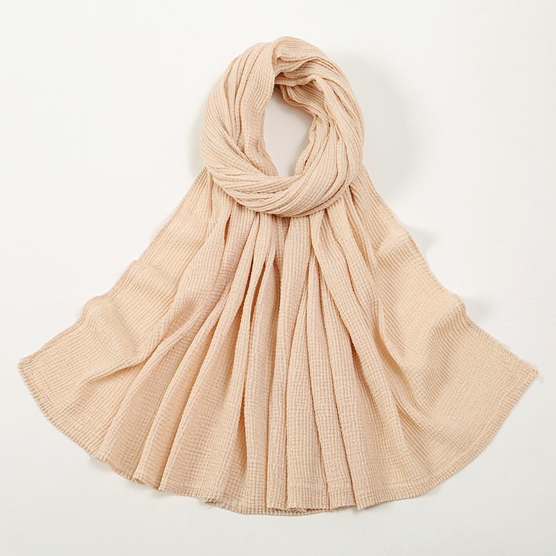 New Crinkle Cotton Hijab Scarf Women Turban Muslim Shawl Plain Bandana Breathable Women's Shawls Foulard Glitter Hijabs Ramadan