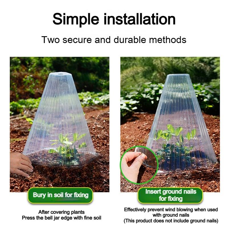 Conical Plant Seedling Protective Plastic Plant Cone Cover Reusable Nursery Seedling Planting Tent Anti-Bird Pest Snail Prevents