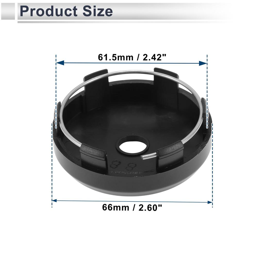ACROPIX 4pcs Wheel Center Cap Hub Cap Rim Center Cap 61.5mm 66mm Wheel Cap