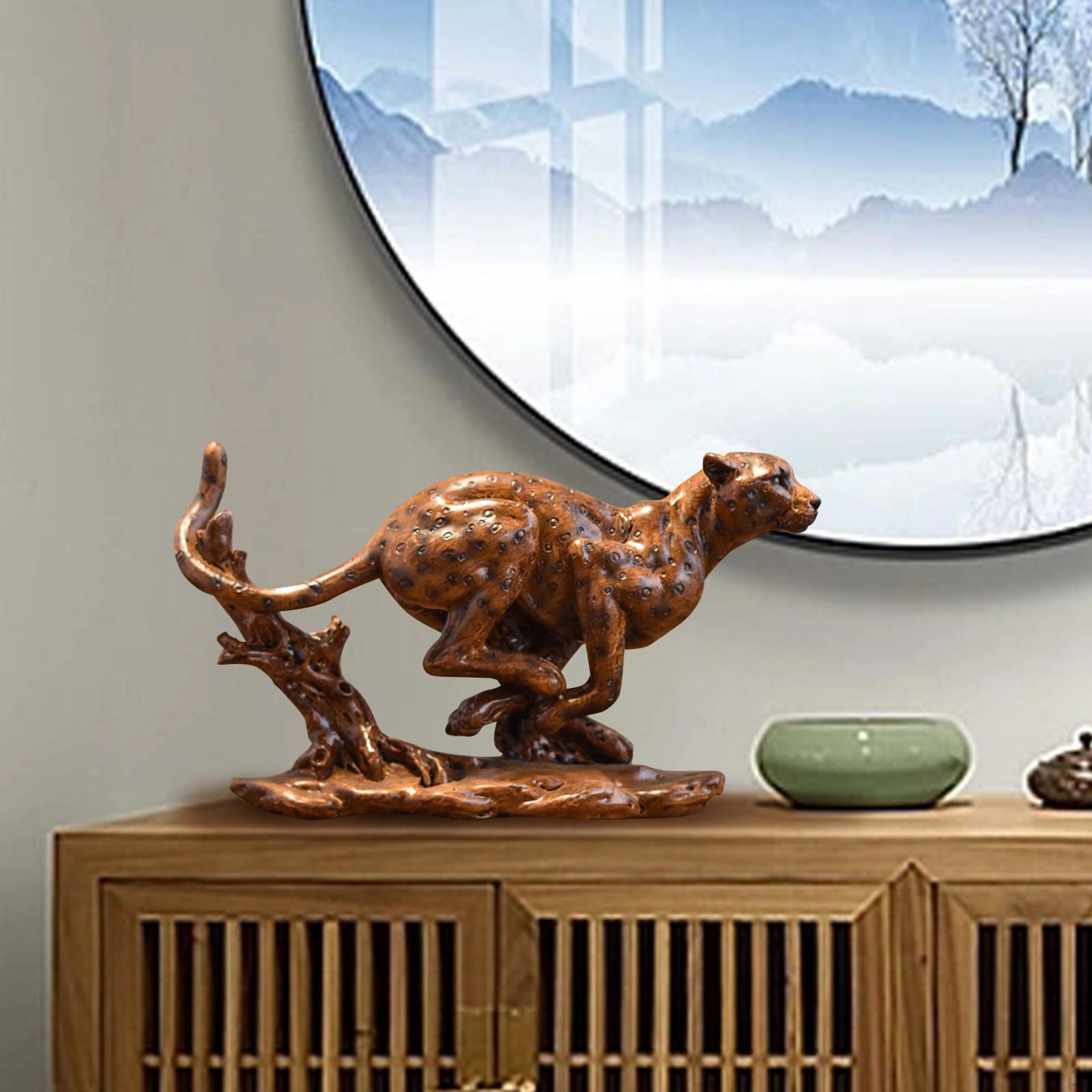 

Leopard Statue for Stylish Home Decor коричневий