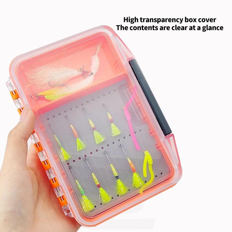Waterproof Plastic Pockets Fly Fishing Box Portable Fishing Tackle Box Light Weight Fishing Tackle Hook Box Enduring