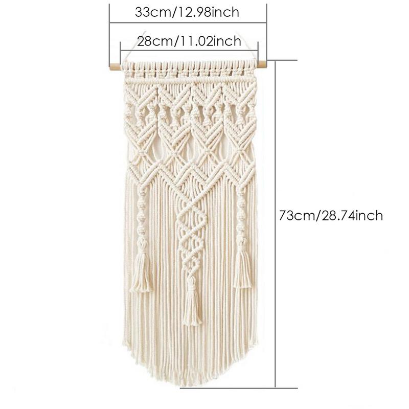 Cm Nordic Bohemian Handwoven Cotton Rope Tassel Tapestry Wall Decoration Macrame Wall Hanging Three Styles